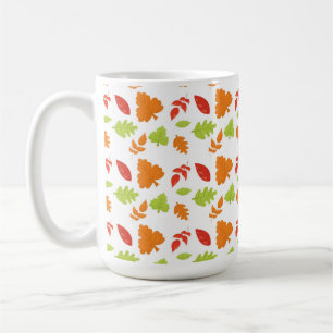 MUG ROUGE ORANGE VERT AUTOMNE FEUILLES