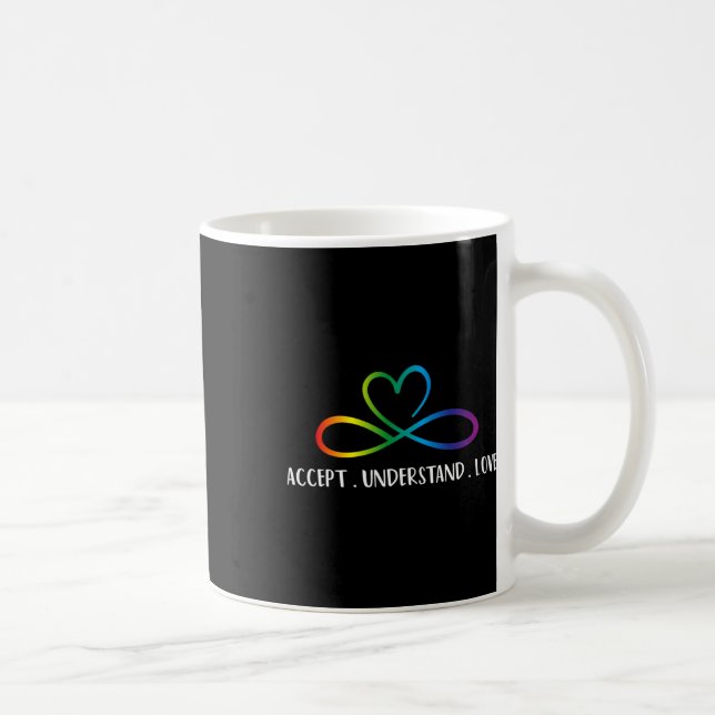 Mug Rouge Plutôt Autisme Infini Accepter Comprendre L' (Droite)