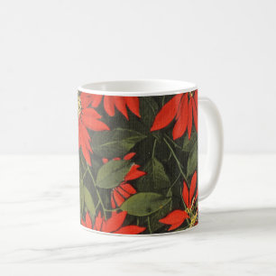 Mug Rouge Poinsettia, Noël