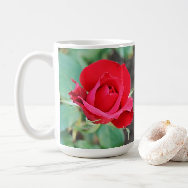 Mug Rouge rose (Avec donut)