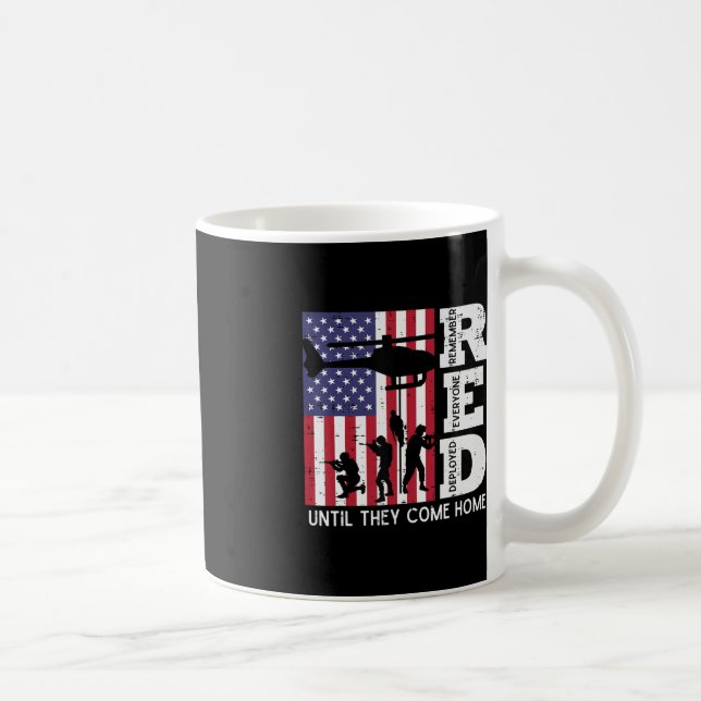 Mug Rouge Se souvenir de tout le monde déployé Drapeau (Droite)