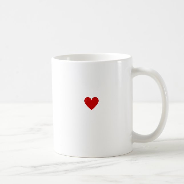 Mug Rouge Simple Cœur Amour Classique Moderne Minimali (Droite)