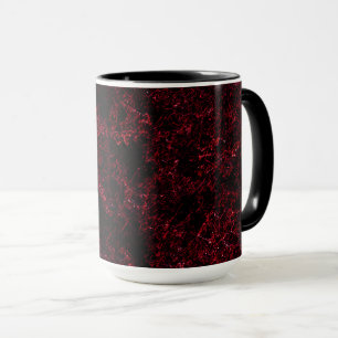 Mug Rouge spongieux rustique sur arrière - plan rouge 
