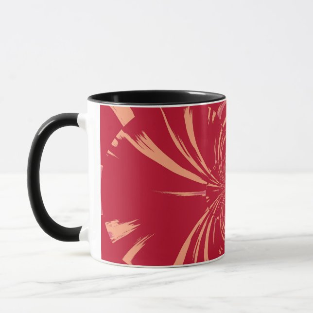 MUG ROUGE SWIRL RETRO ART DÉO (Gauche)