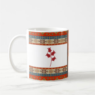 Mug Rouge turc oriental et confiture Brown avec tulipe