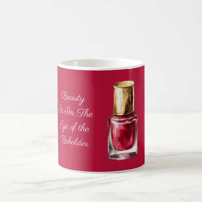 Mug Rouge Vernis à Ongles Beauté est citation (Centre)