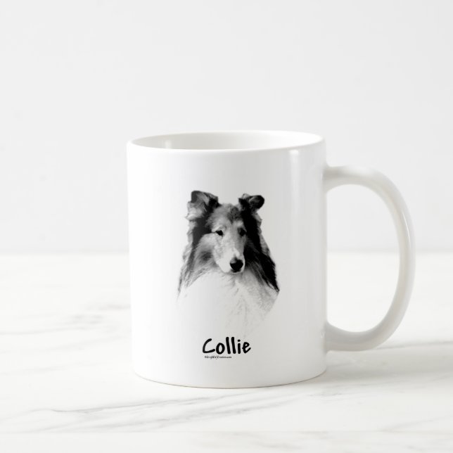 Mug Rough Collie Charbon (Droite)