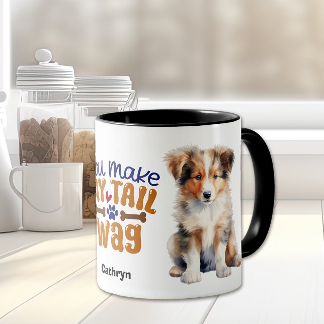 Mug Rough Collie Chien Chien Chien Vous Faites Mon Bag (Créateur téléchargé)