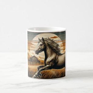 Mug Rouille/cheval vintage/Ouest