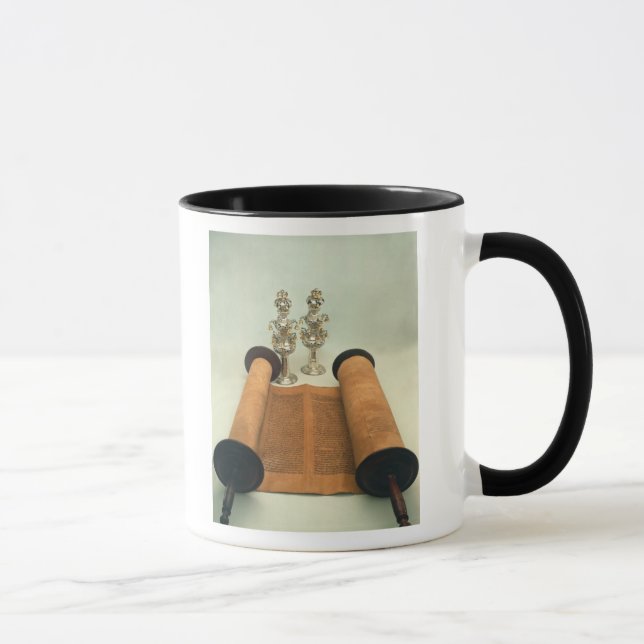 Mug Rouleau de Torah avec les finials argentés de (Droite)