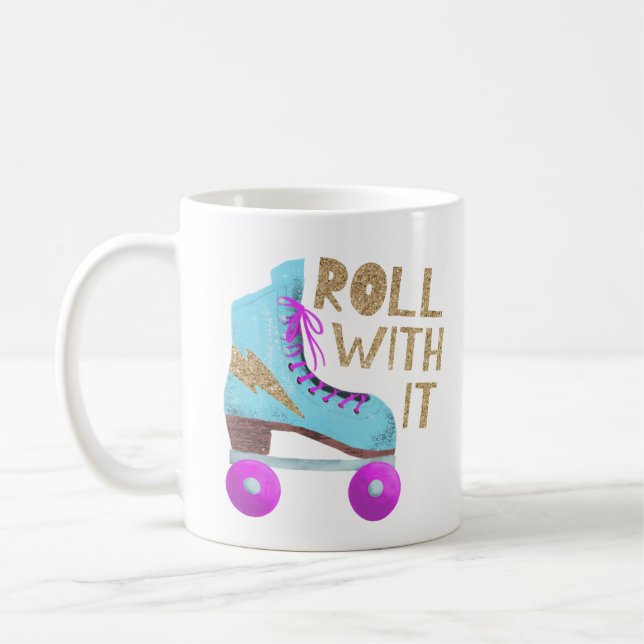 Mug ROULER AVEC | Funny Citation Roller Skater (Gauche)