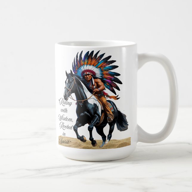 Mug Rouler avec sagesse, enraciné dans l'esprit” (Droite)