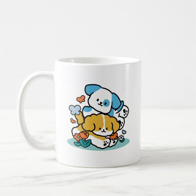 Mug Rouler En Mai Comme De Joyeux Pups - Mignonne Chie (Gauche)