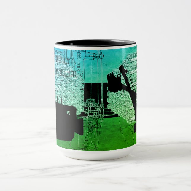 Mug Roulette de grue Moteur de fonctionnement bulldoze (Centre)