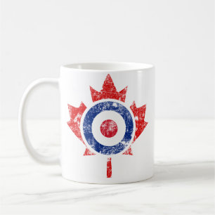 Mug Roundel Canada Curling Hockey Cible Grunge Ice