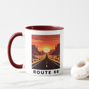 Mug Route 66 Arizona USA Voyage Rétro