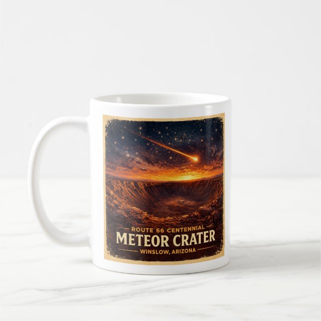 Mug Route 66 Atmosphère du cratère de météorite du cen (Gauche)