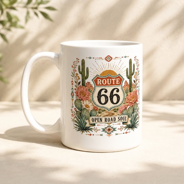 Mug Route 66 du désert du sud-ouest souvenir (Créateur téléchargé)