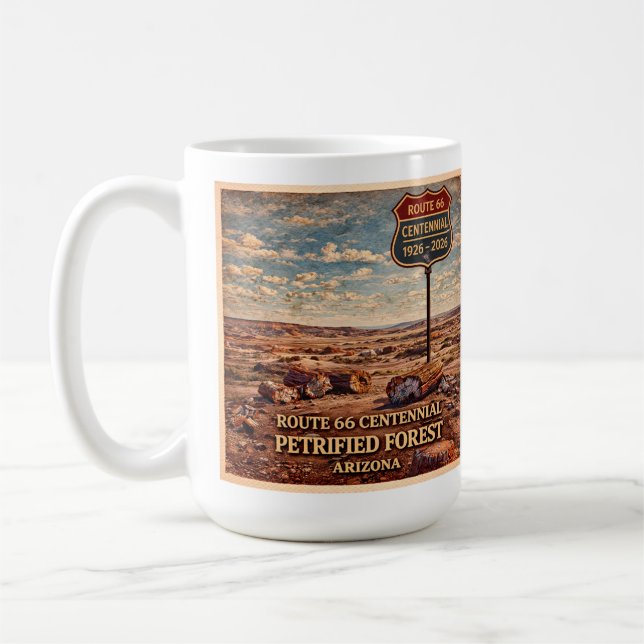 Mug Route 66 Forêt Pétrifiée Centenaire (Gauche)
