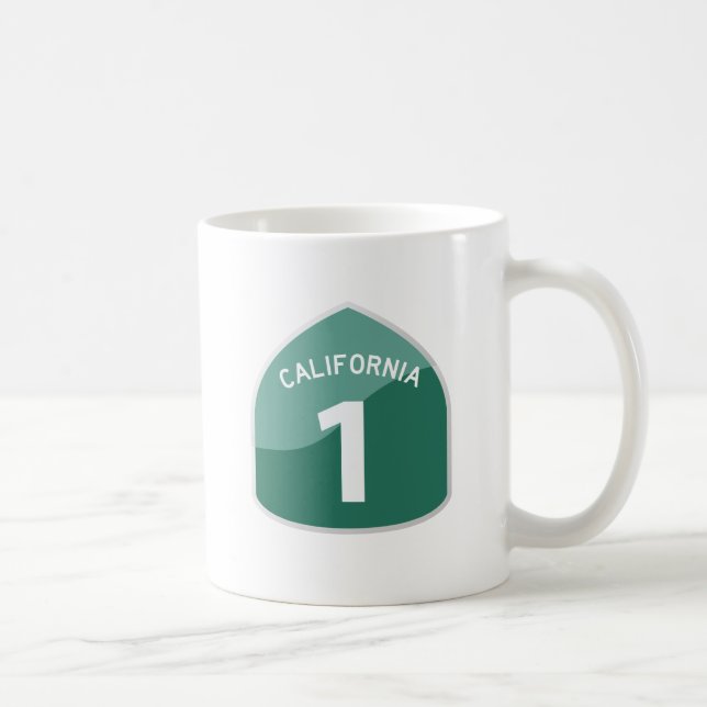 Mug Route de Côte Pacifique de l'itinéraire 1 d'état (Droite)