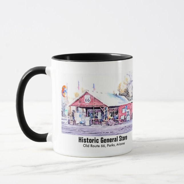Mug Route historique 66 Arizona General Store Aquarell (Gauche)