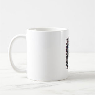 Mug Route patriotique 1776 Cavalier Motard Route Liber