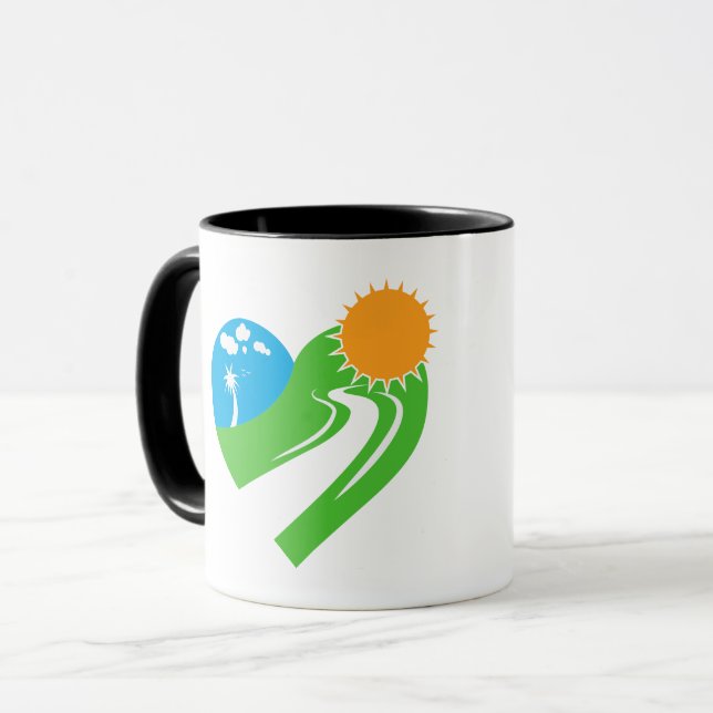Mug Route sinueuse Nature Cœur (Devant gauche)