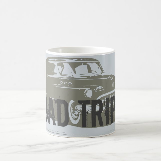 Mug Route Voiture Vintage Silhouette (Centre)