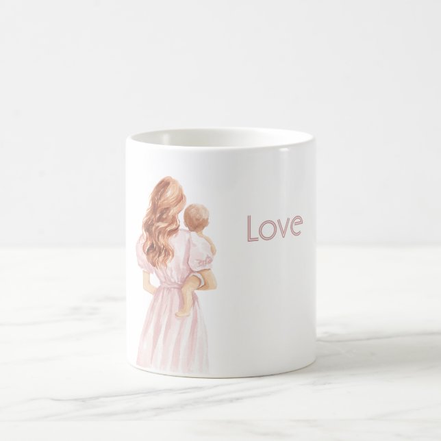 Mug Roux Robe Rose Amour Bébé (Centre)