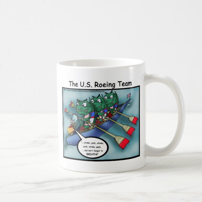 Mug Rowing US (Équipe d'aviron T-shirts drôles Cartes  (Droite)
