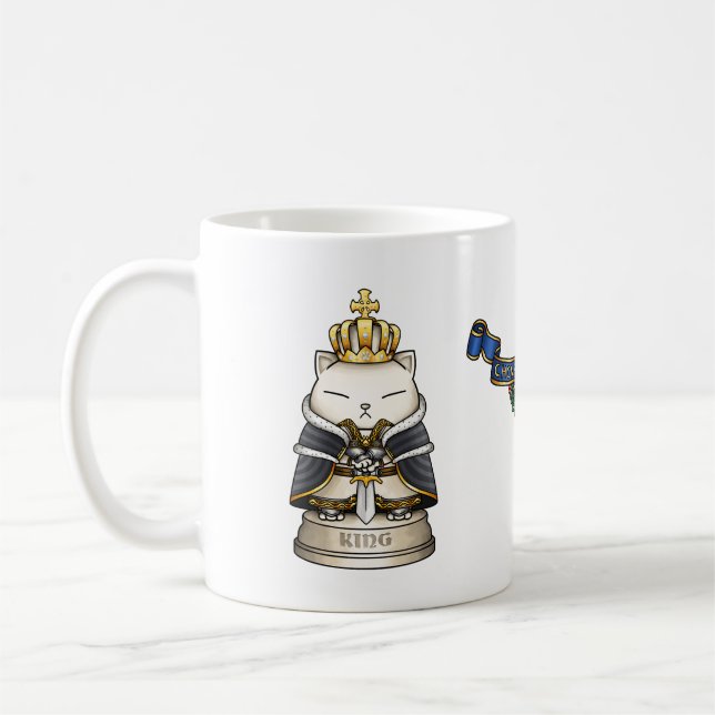 Mug Royal Cat Chess King Piece (Gauche)