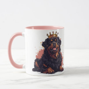 Mug Royal Rottweiler Dog Queen Crown