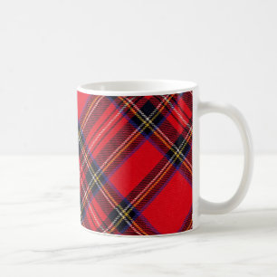 Mug Royal Stewart tartan rouge noir plaid