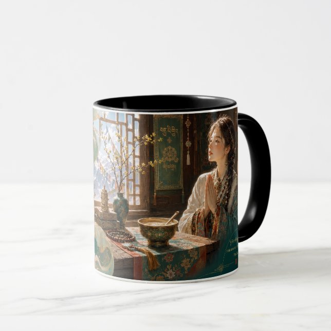 Mug Royaume secret caché, priant pour les bénédictions (Devant droit)