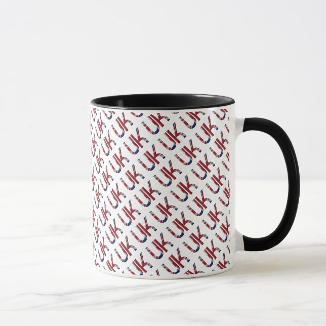 Mug Royaume-Uni Union Jack British Drapeau Typographie (Droite)