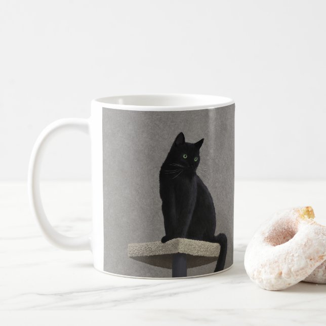 Mug Royauté du chat noir (Avec donut)