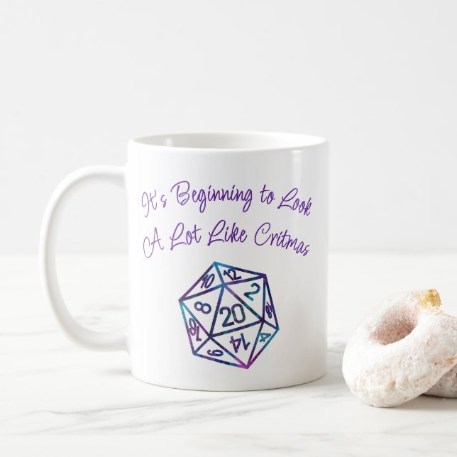 Mug RPG Critmas | Nebula Tabletop PnP Roleplayer Dice (Avec donut)