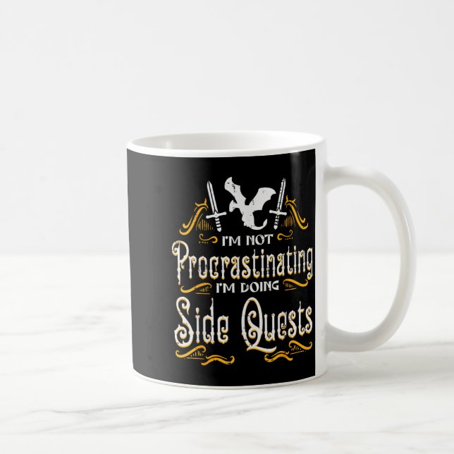 Mug Rpg Gamer Not Procrastinating Side Quest Funny Men (Droite)