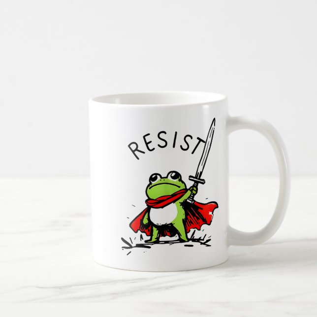 Mug Rtland Frog Protest Resist Funny Frogs Activist  (Droite)