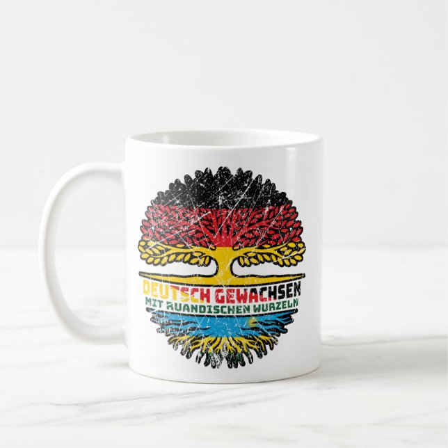 Mug Ruanda Ruandisch Deutsch Deutschland Baum Wurzel (Gauche)