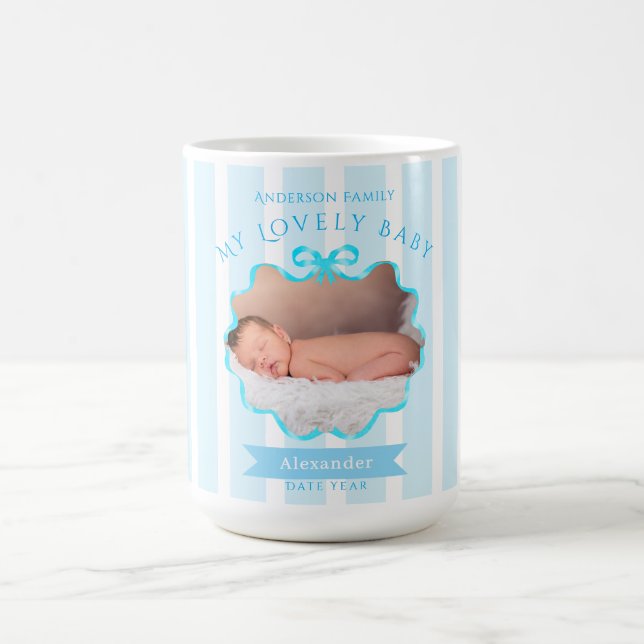 Mug Ruban à nœud nouveau-né garçon  (Centre)