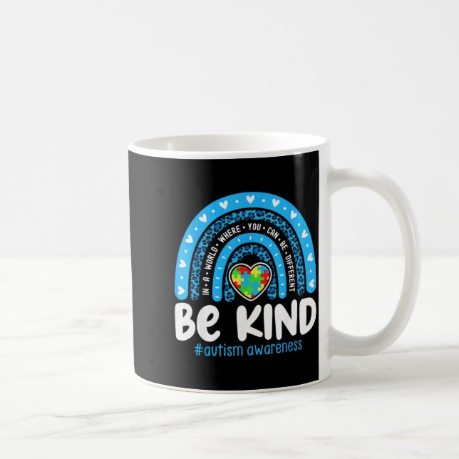 Mug Ruban arc-en-ciel de sensibilisation à l'autisme E (Droite)