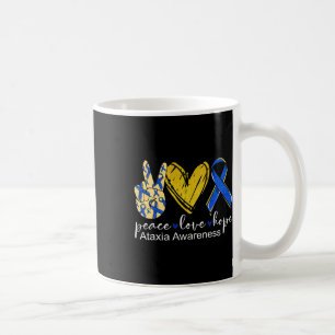 Mug Ruban Bleu Espoir Amour Paix Sensibilisation Ataxi