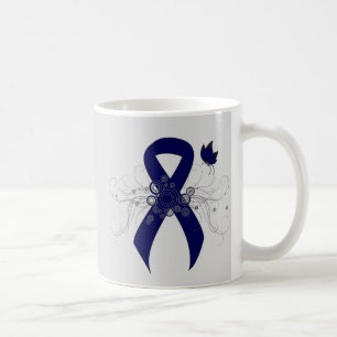 Mug Ruban bleu foncé avec papillon