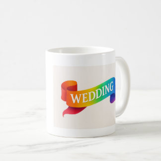 Mug Ruban de célébration de mariage vibrant