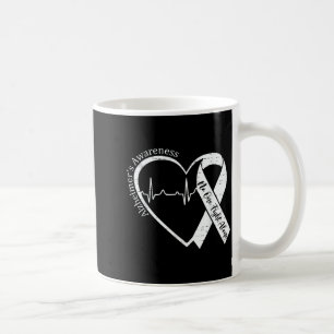 Mug Ruban de cœur de sensibilisation à Alzheimer viole