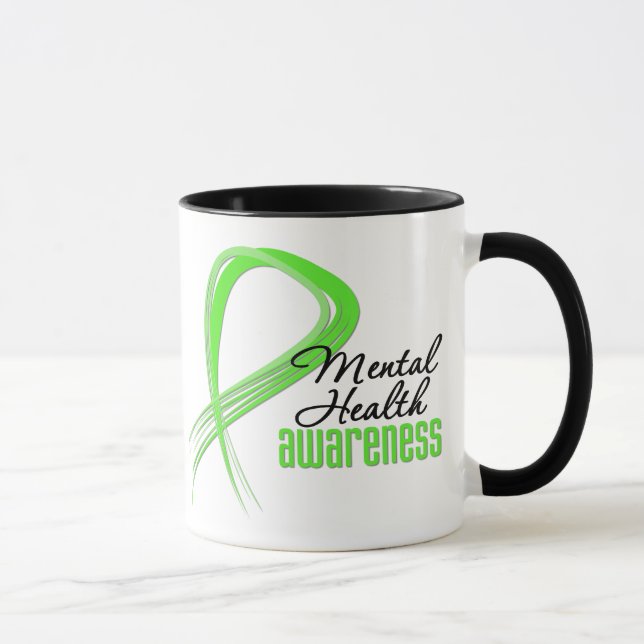 Mug Ruban de conscience de santé mentale (Droite)