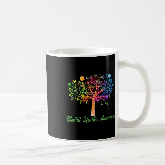 Mug Ruban de l'arbre de sensibilisation à la santé men (Droite)