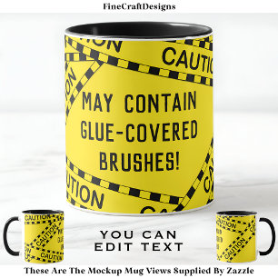 Mug Ruban de police découpage personnalisé BY02 drôle