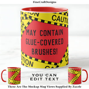 Mug Ruban de police découpage personnalisé BY03 drôle